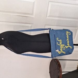 Denim DESTINATION patch bag w adjustable strap!! Joyful journey!!! It’s amazing!